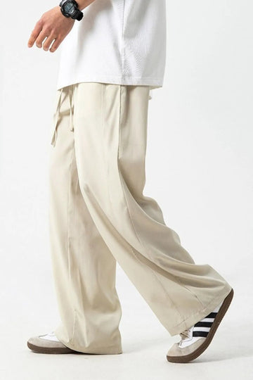 Men's Drawstring Wide Leg Pants - Lookzlike