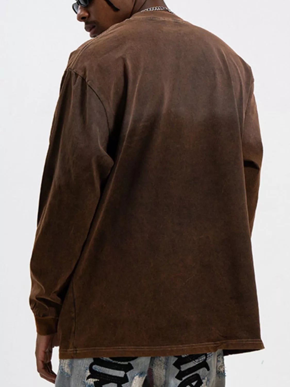 Men's Graphic Round Neck Long Sleeve T-Shirt designed for comfort and style at Lookzlike