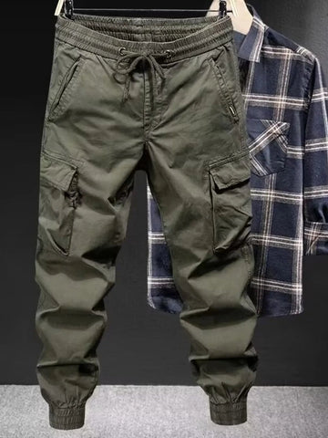 Men's Plus Size Drawstring Joggers with Pockets designed for comfort and style at Lookzlike
