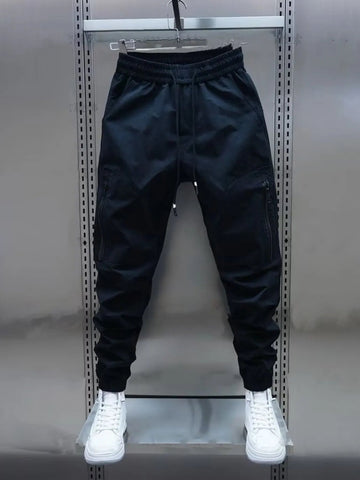 Men's Plus Size Elastic Waist Joggers designed for comfort and style at Lookzlike