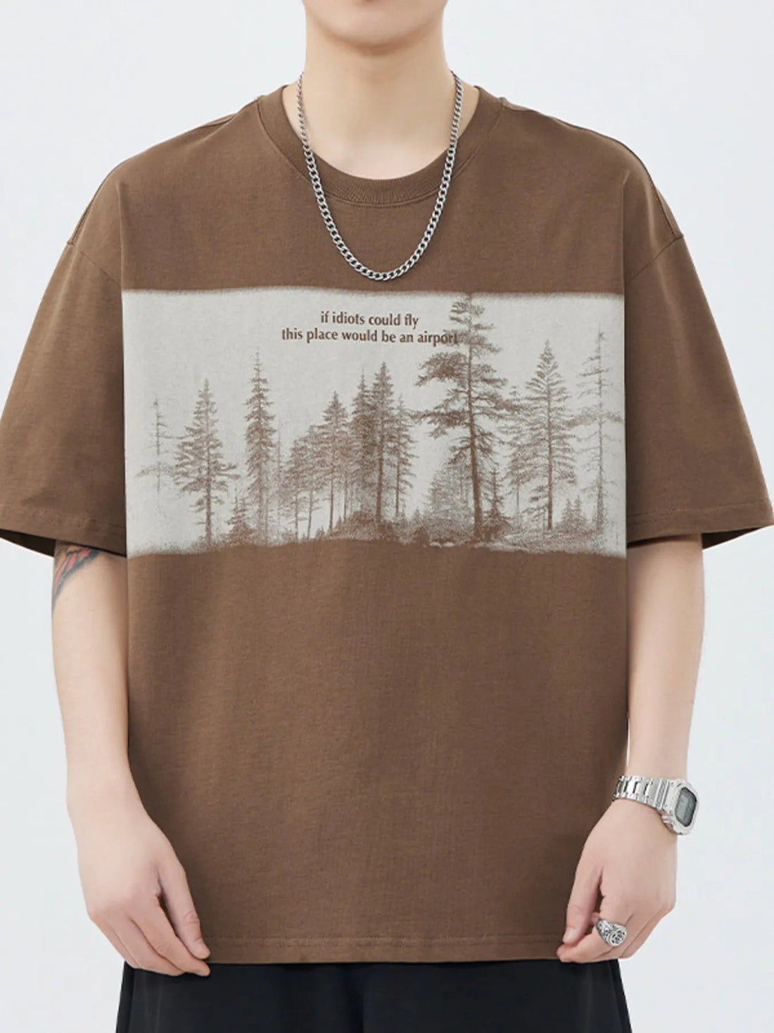 Men's Plus Size Graphic Round Neck Half Sleeve T-Shirt designed for comfort and style at Lookzlike