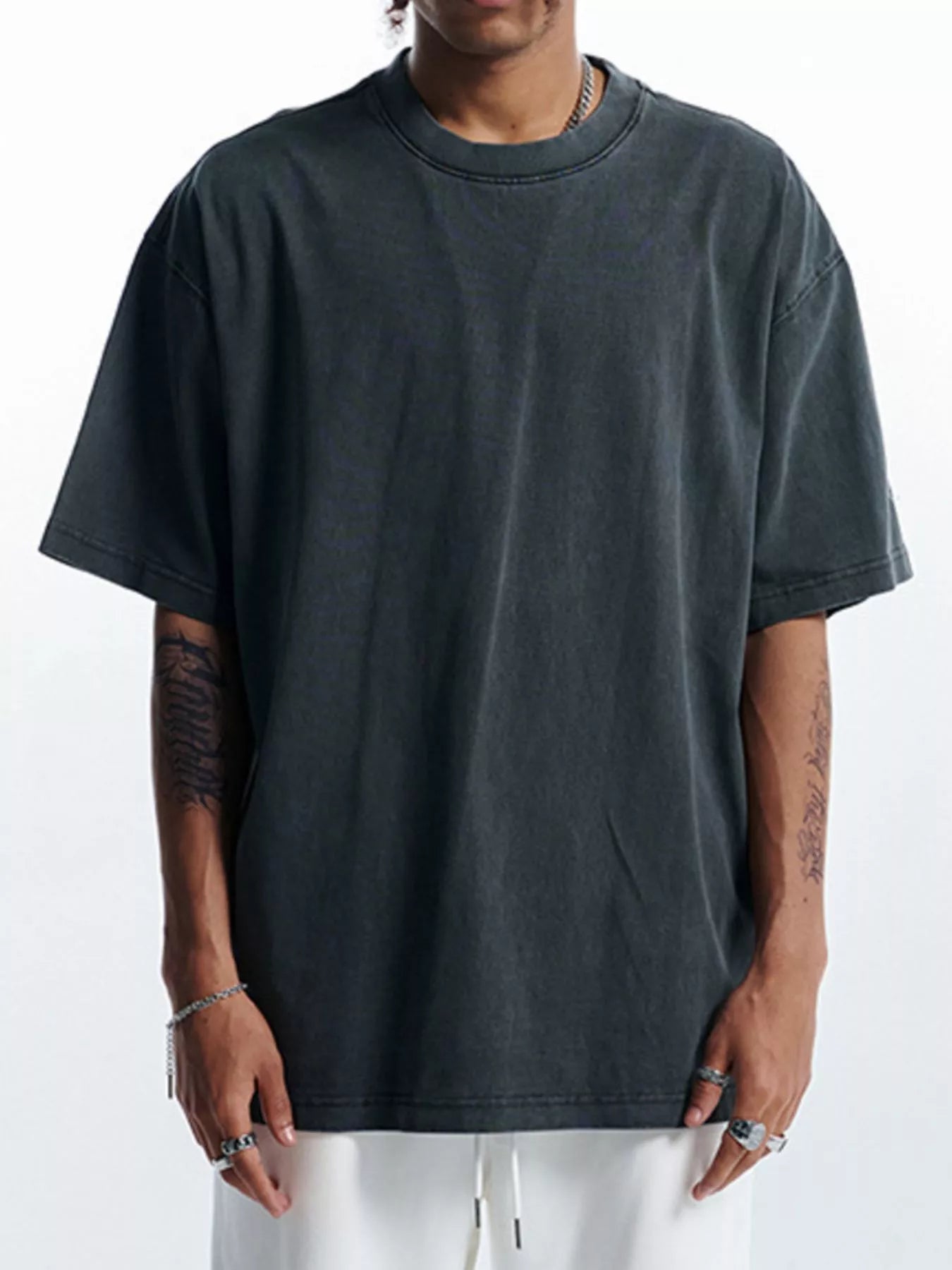 Men's Round Neck Short Sleeve T-Shirt designed for comfort and style at Lookzlike