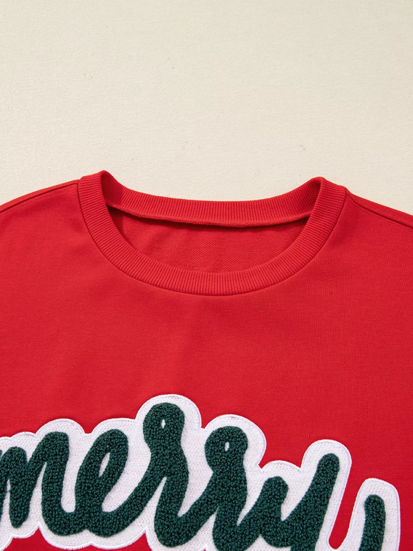 Merry Script Holiday Christmas Graphic Sweatshirt designed for comfort and style at Lookzlike