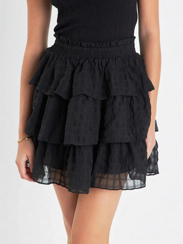 Ruffle Layered Mini Skirt - Lookzlike