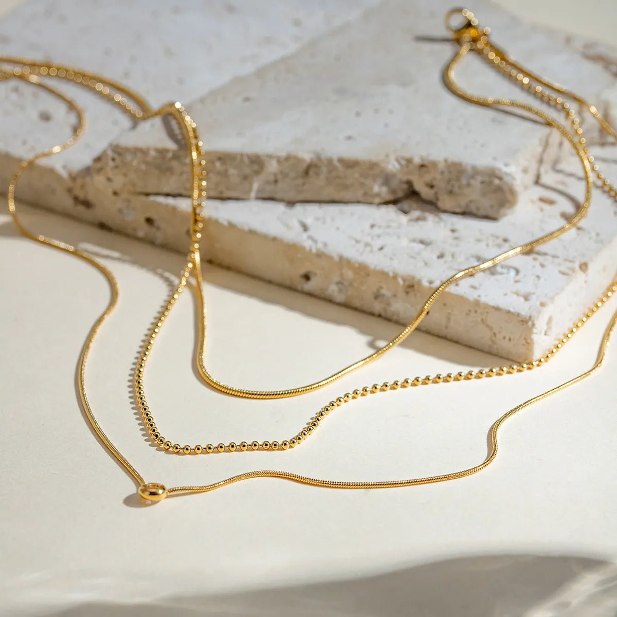18K Gold-Plated Layered Necklace - Lookzlike