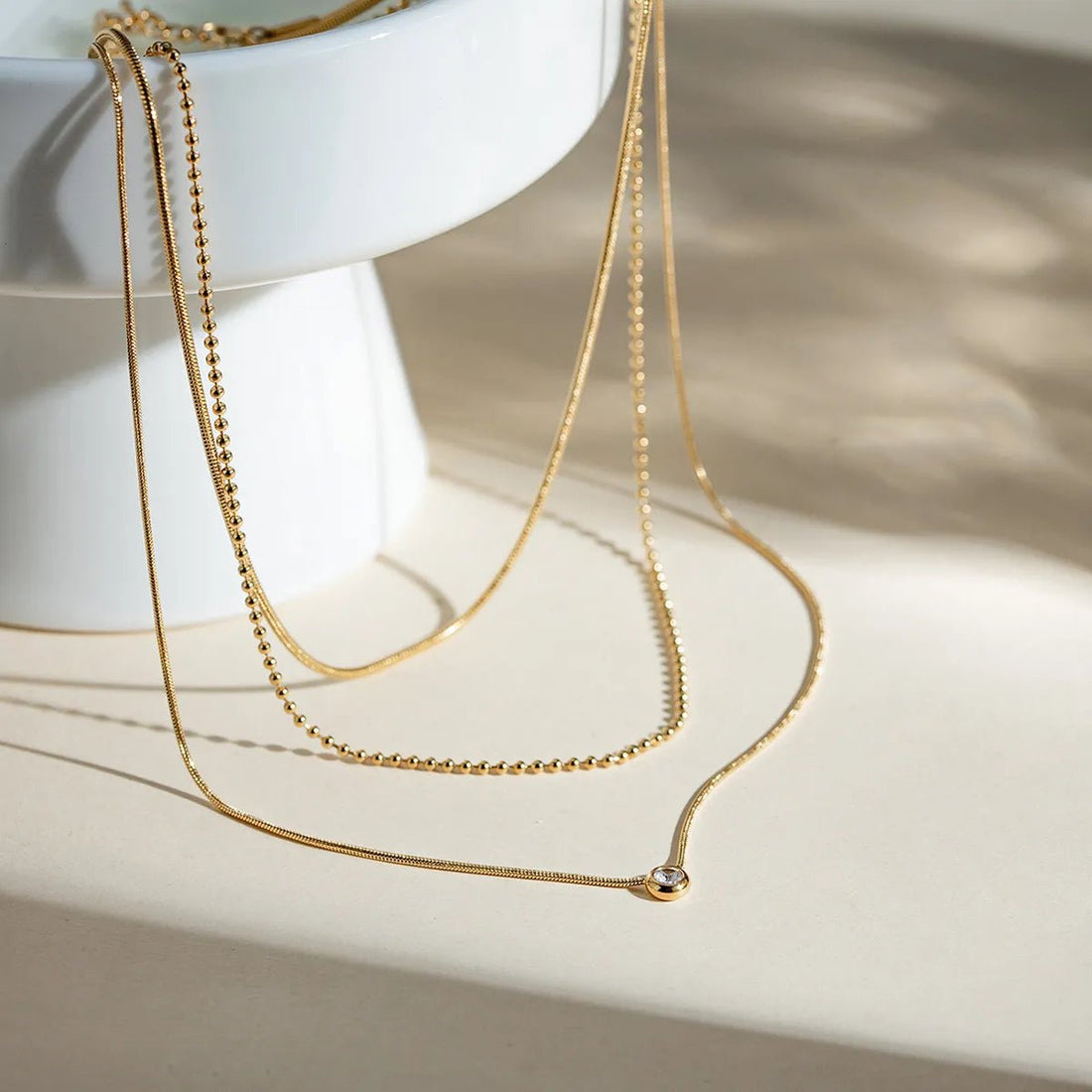 18K Gold-Plated Layered Necklace - Lookzlike