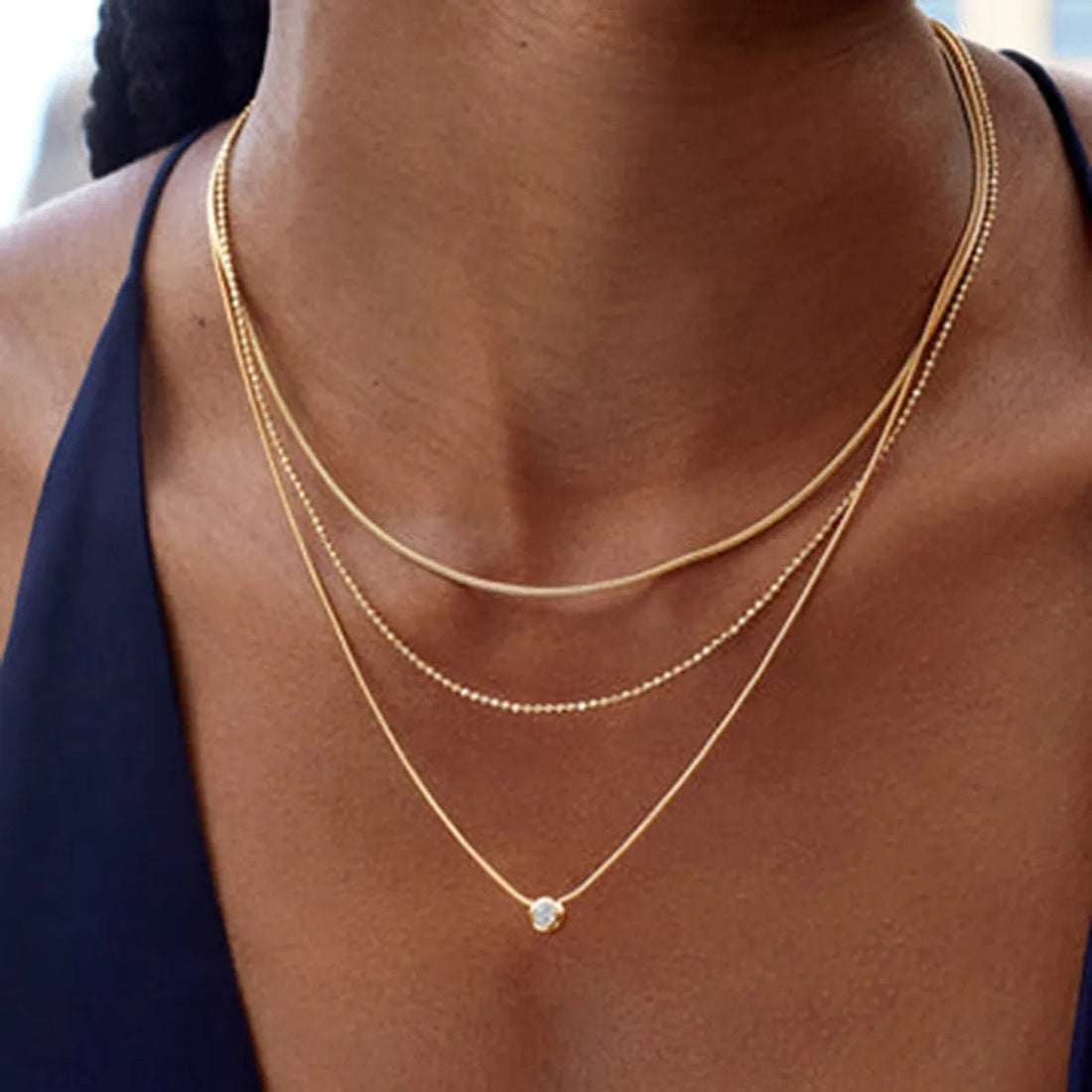 18K Gold-Plated Layered Necklace - Lookzlike