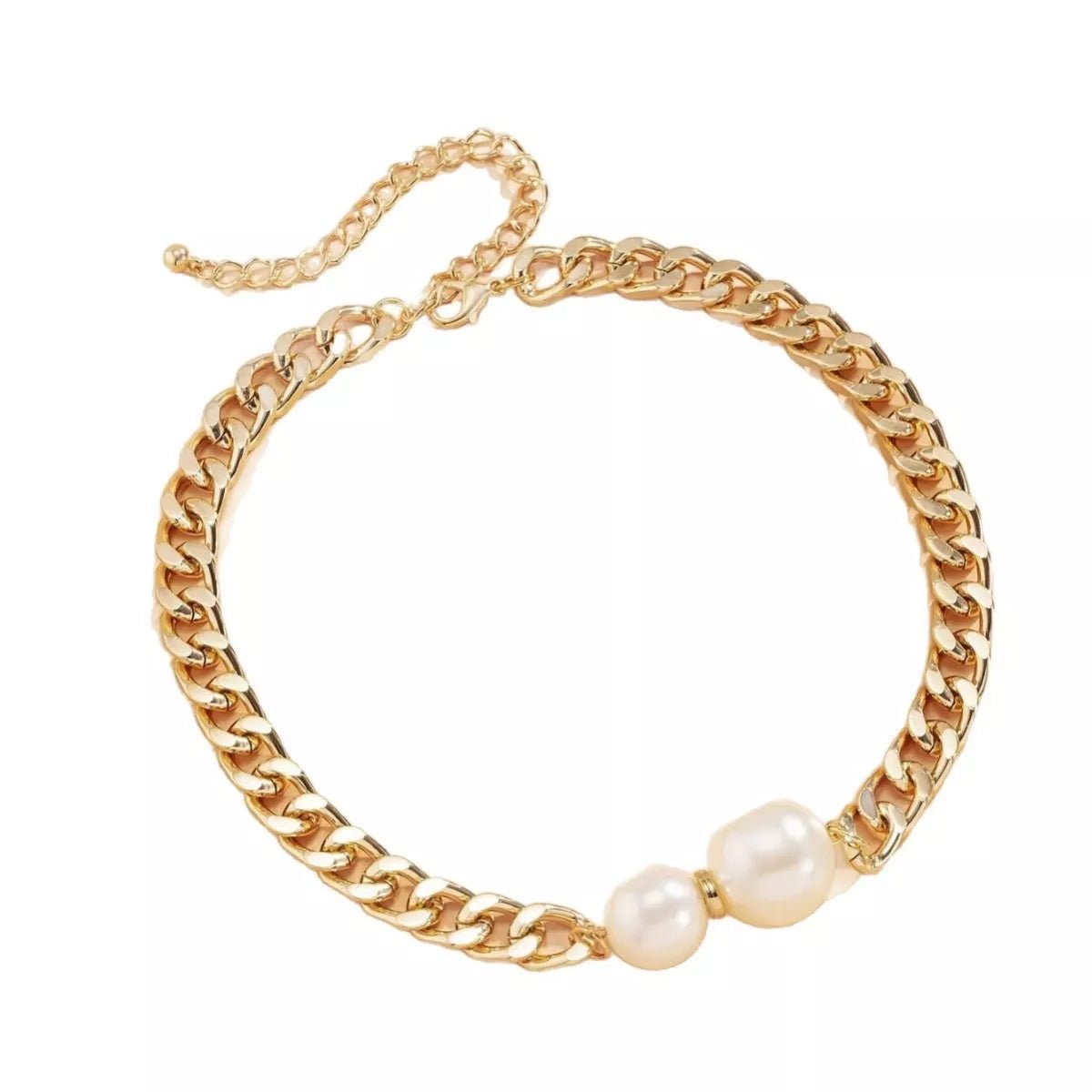 18K Gold - Plated Pearl Necklace designed for comfort and style at Lookzlike