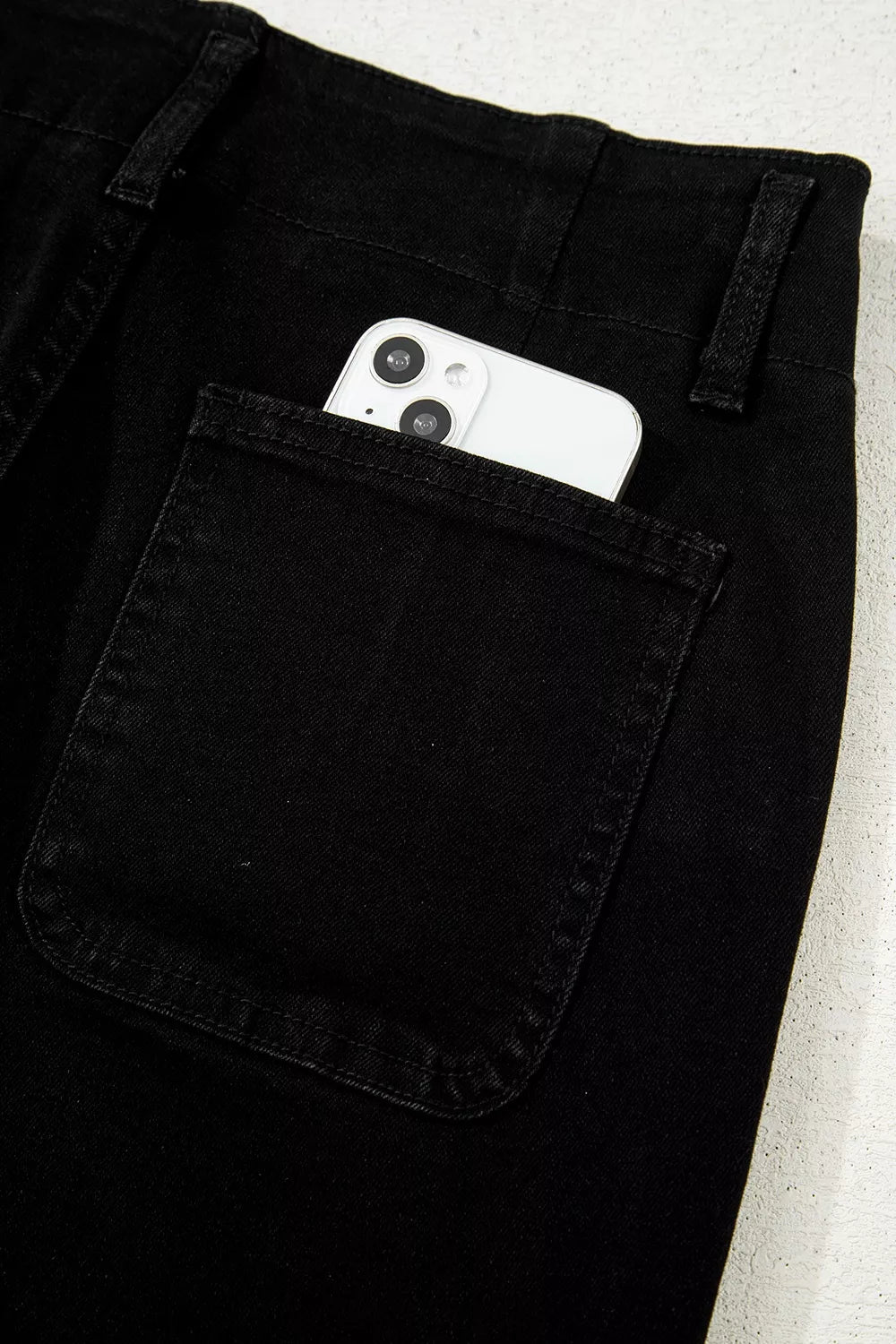 2-Button High Waist Flared Bottom Jeans designed for comfort and style at Lookzlike