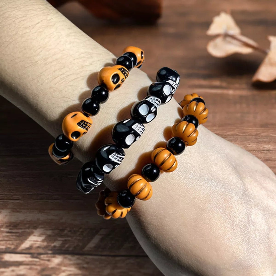 3 Piece Halloween Beaded Bracelet designed for comfort and style at Lookzlike