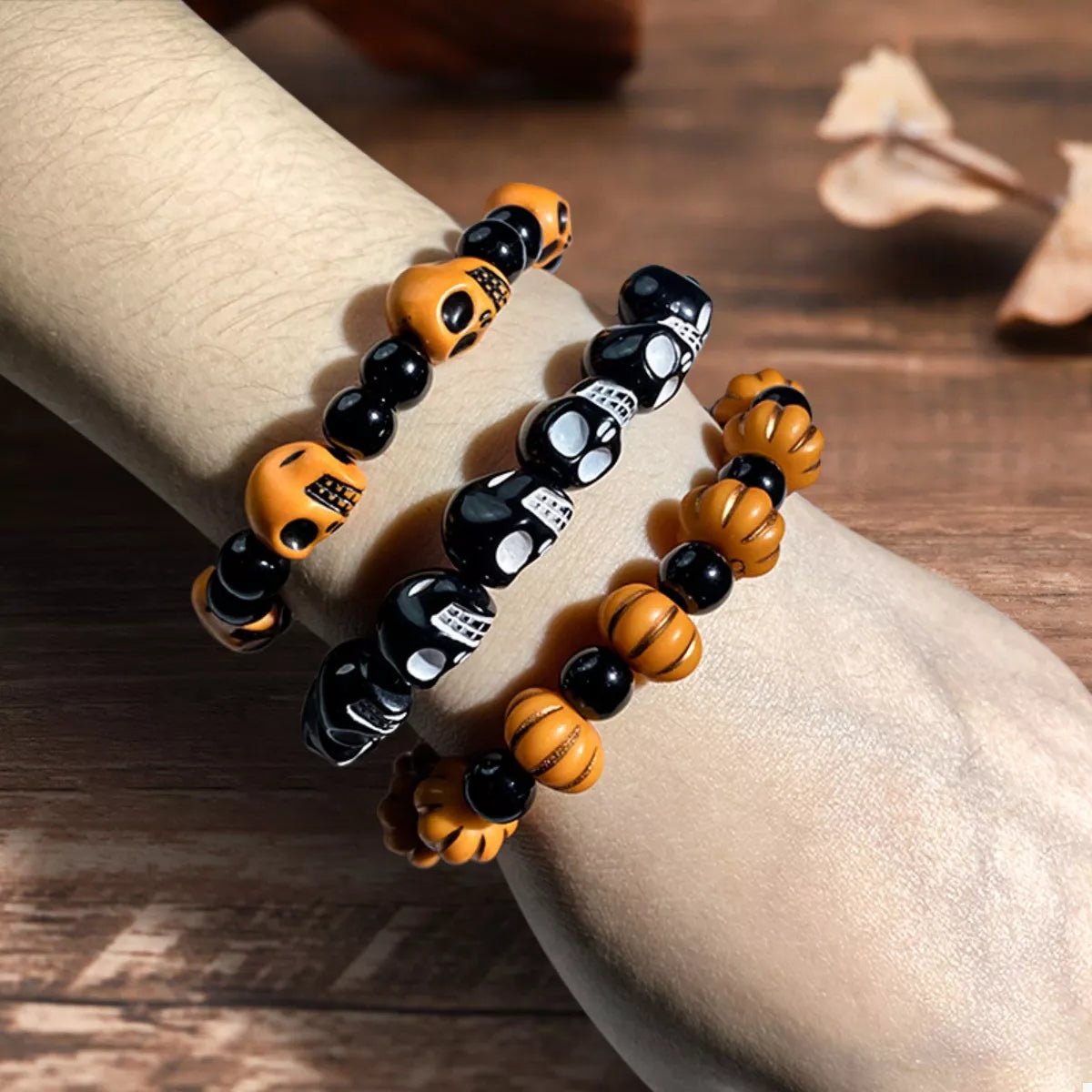 3 Piece Halloween Beaded Bracelet designed for comfort and style at Lookzlike