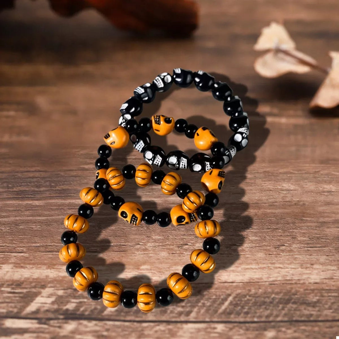 3 Piece Halloween Beaded Bracelet designed for comfort and style at Lookzlike