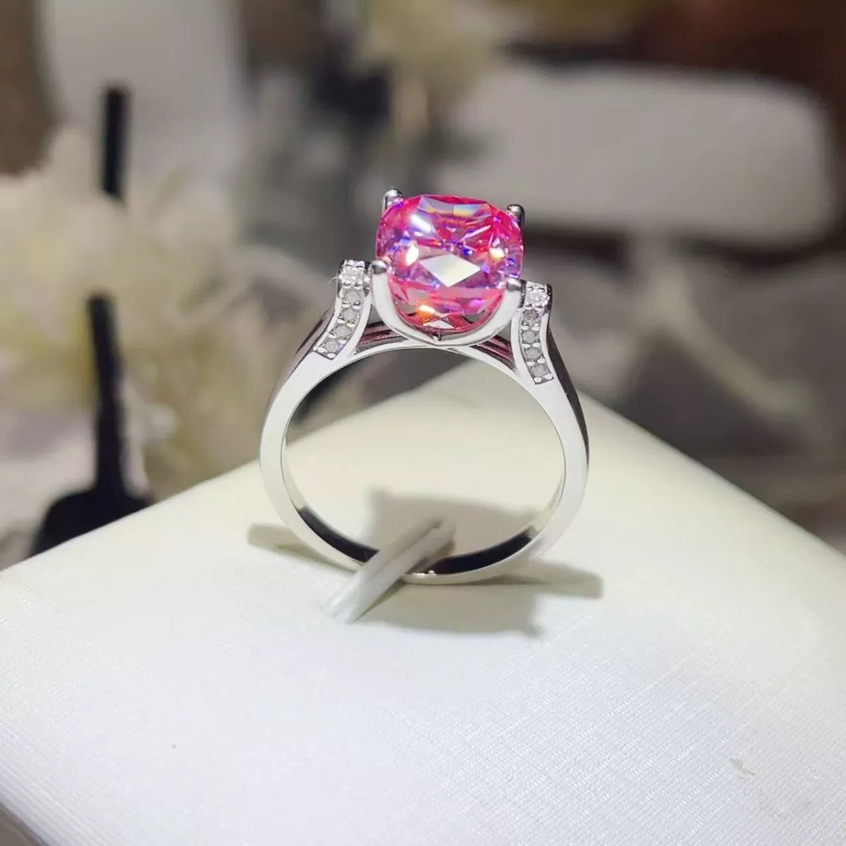 5 Carat Moissanite 925 Sterling Silver Ring designed for comfort and style at Lookzlike