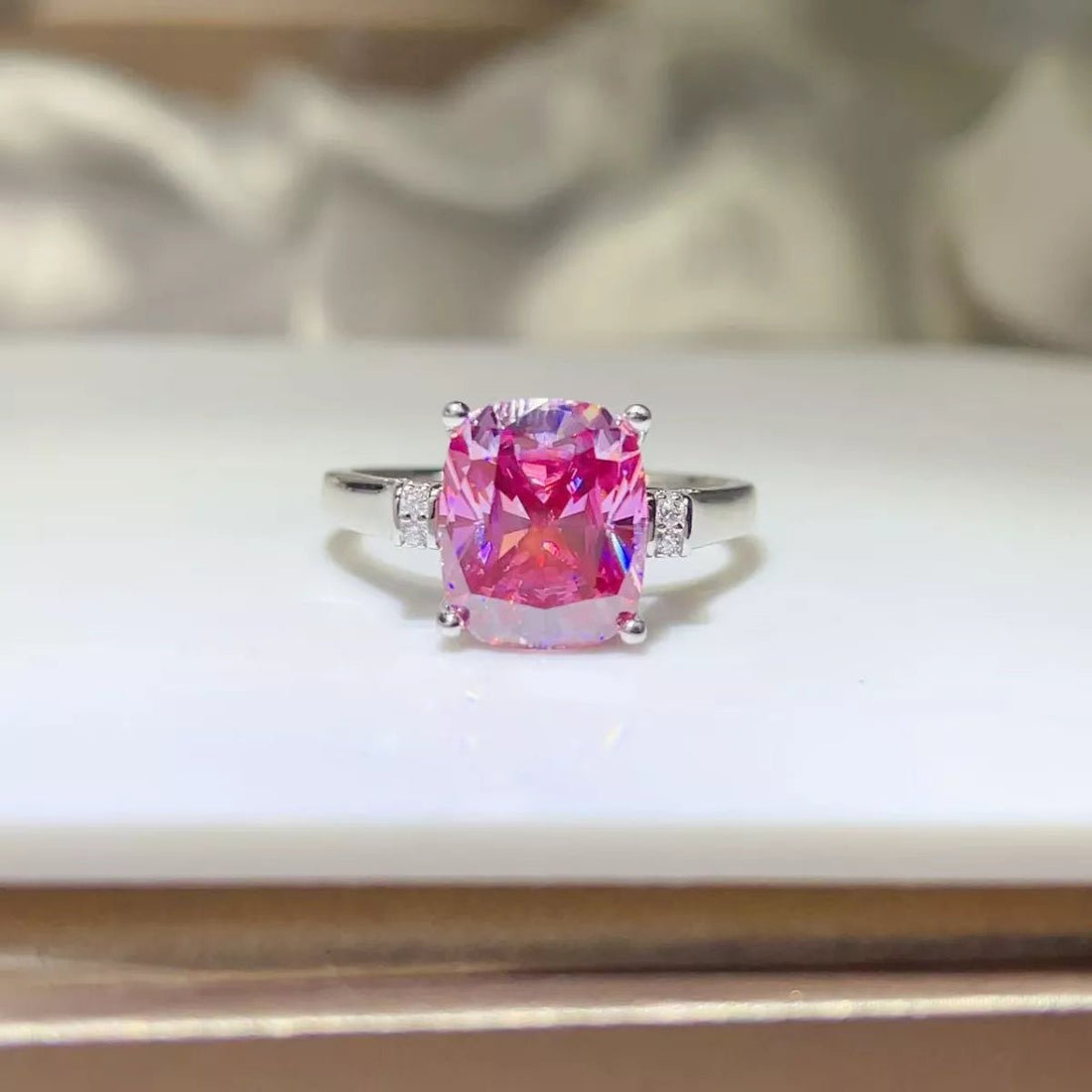 5 Carat Moissanite 925 Sterling Silver Ring designed for comfort and style at Lookzlike