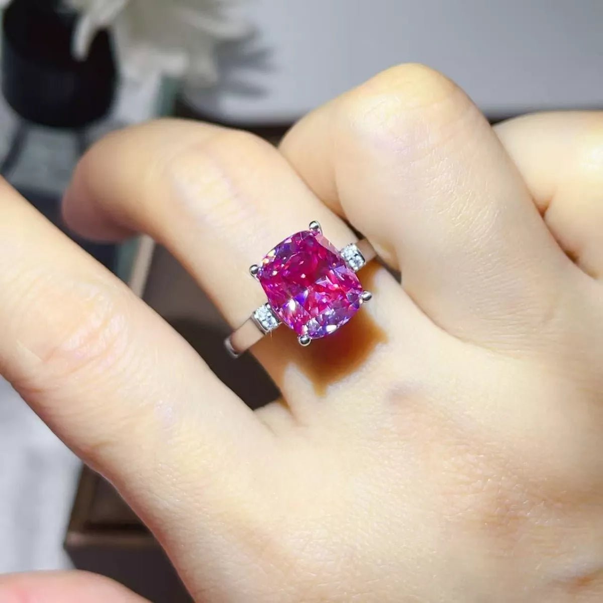 5 Carat Moissanite 925 Sterling Silver Ring designed for comfort and style at Lookzlike