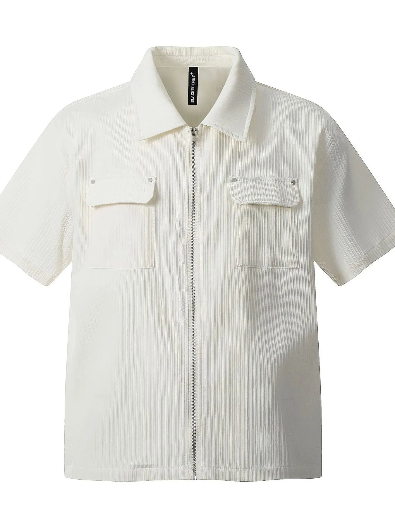 Men's Zip UP Short Sleeve Shirt - Lookzlike
