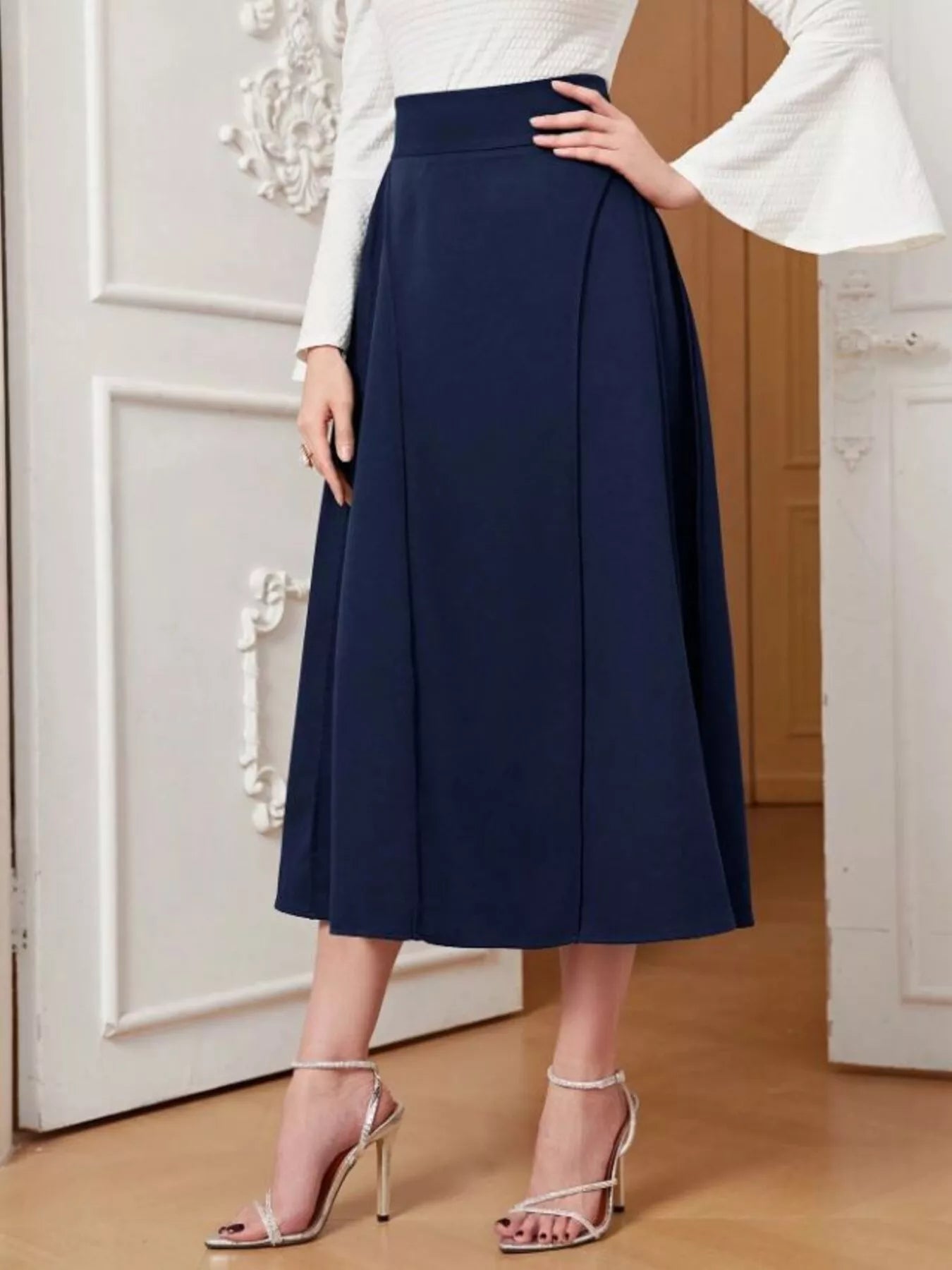 A-Line Midi Skirt designed for comfort and style at Lookzlike