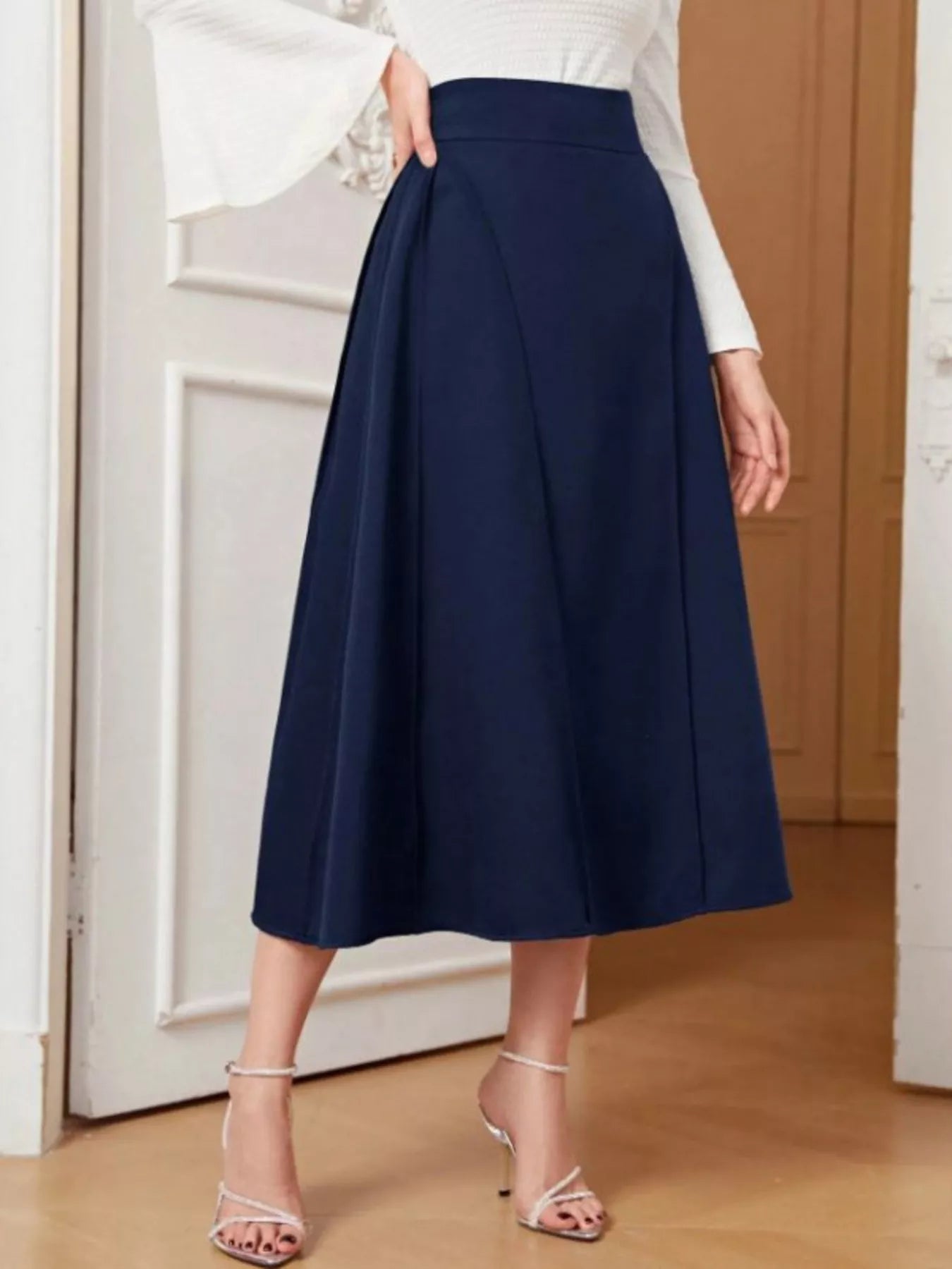 A-Line Midi Skirt designed for comfort and style at Lookzlike