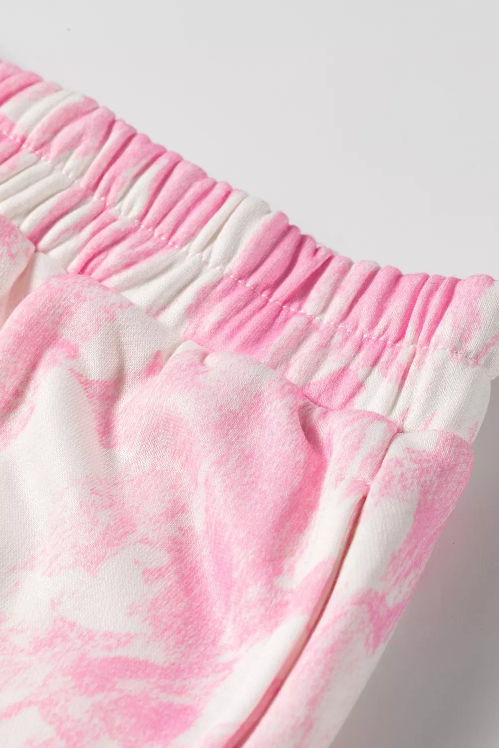 Abstract Print Loose Hoodie Slim Shorts 2pcs Set designed for comfort and style at Lookzlike