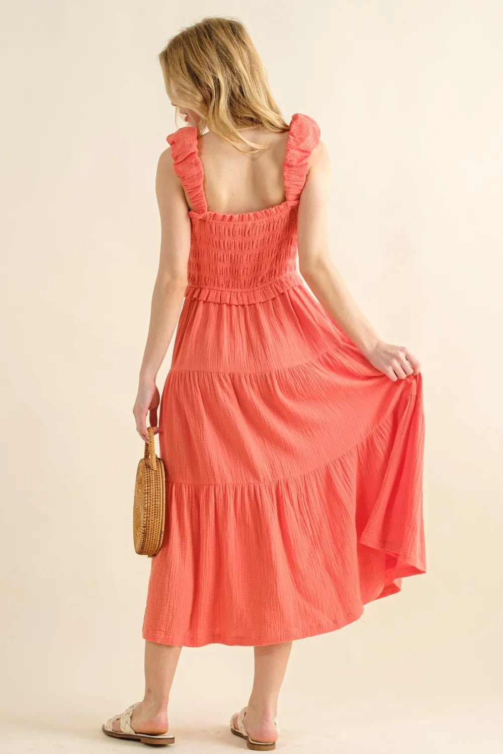 And The Why Smocked Ruffled Tiered Dress - Lookzlike