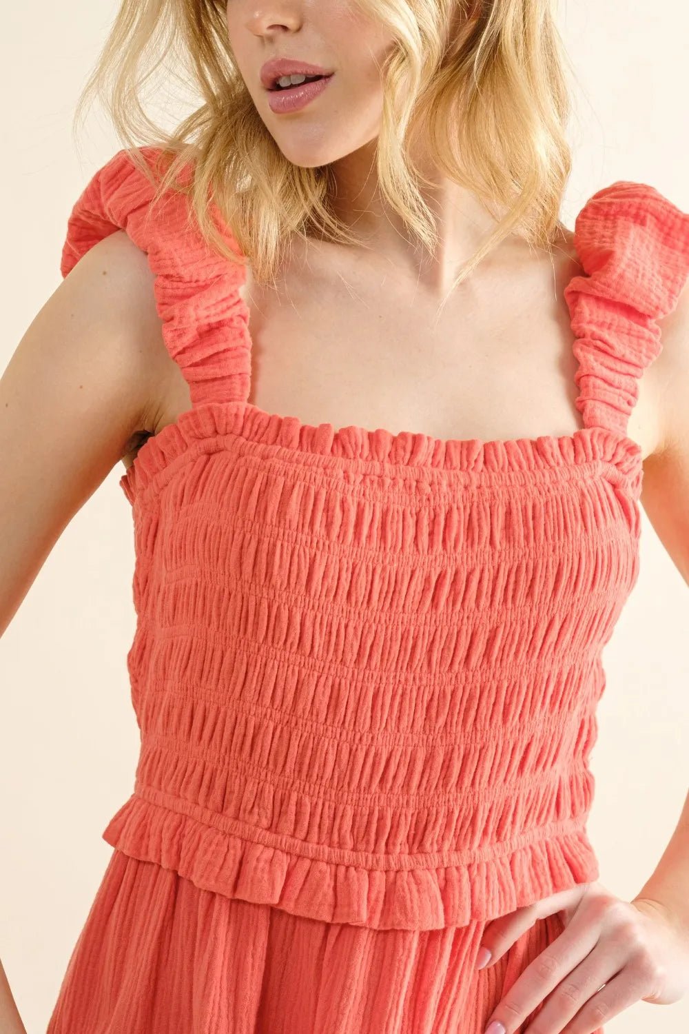 And The Why Smocked Ruffled Tiered Dress - Lookzlike