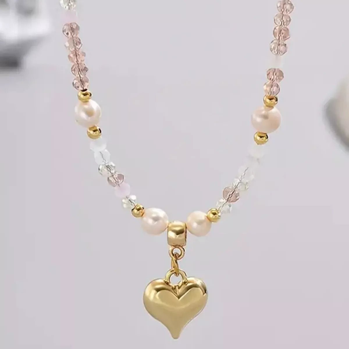 Bead Heart Pendant Necklace designed for comfort and style at Lookzlike