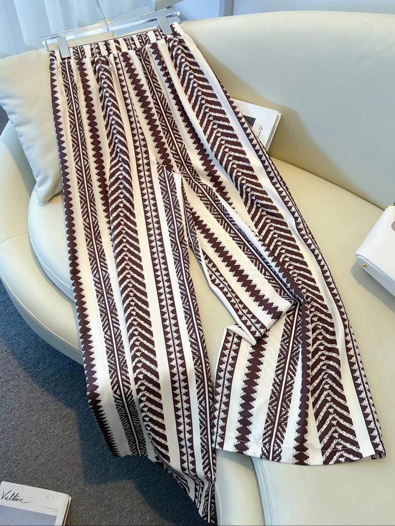 Boho Print Wide Leg Pants designed for comfort and style at Lookzlike