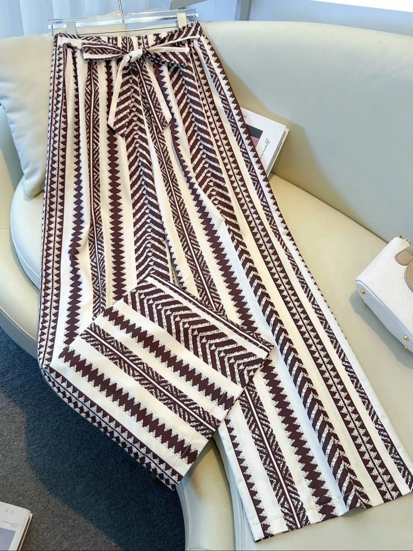 Boho Print Wide Leg Pants designed for comfort and style at Lookzlike