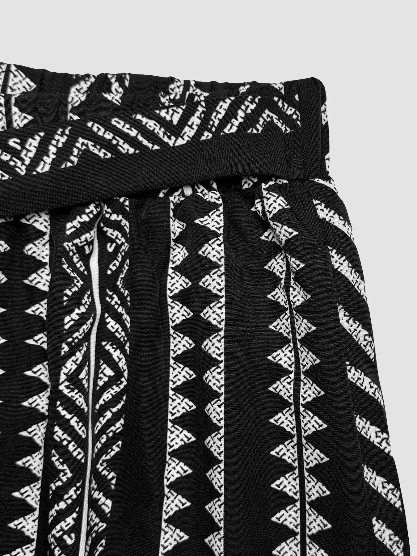 Boho Print Wide Leg Pants designed for comfort and style at Lookzlike