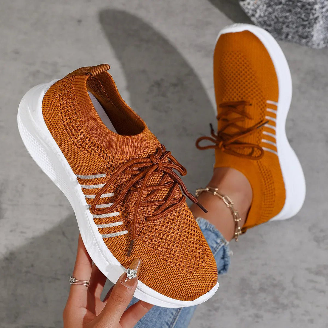 Breathable Mesh Lace Up Athletic designed for comfort and style at Lookzlike