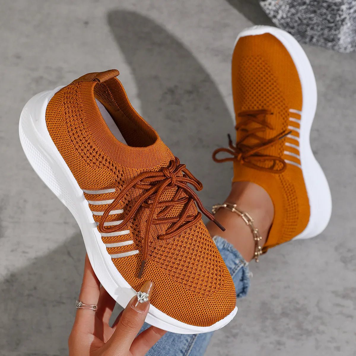 Breathable Mesh Lace Up Athletic designed for comfort and style at Lookzlike
