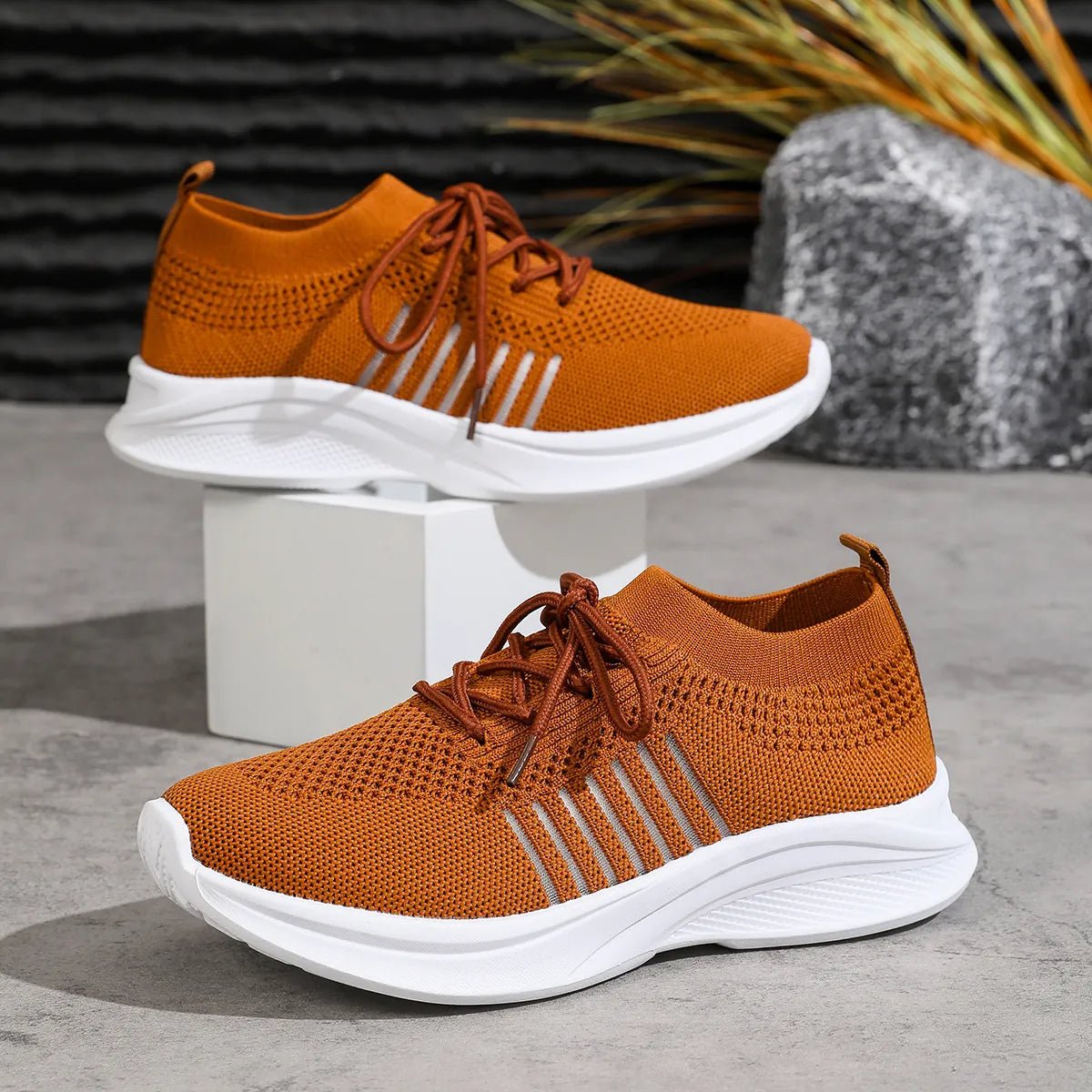Breathable Mesh Lace Up Athletic designed for comfort and style at Lookzlike