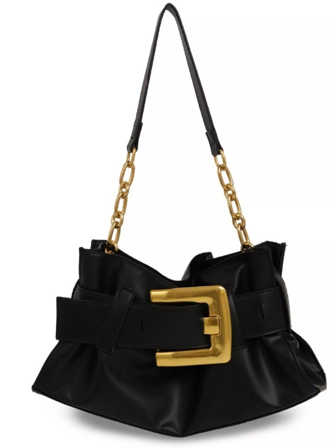 Buckle Accent Shoulder Bag designed for comfort and style at Lookzlike
