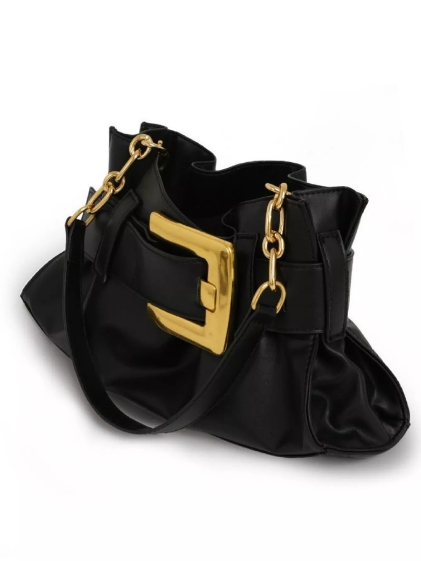 Buckle Accent Shoulder Bag designed for comfort and style at Lookzlike