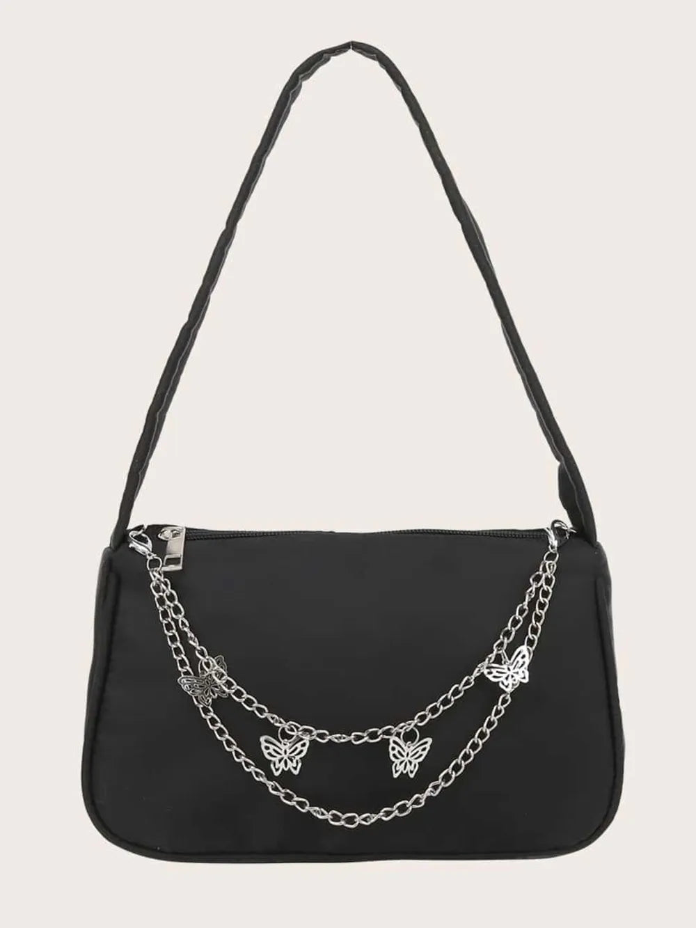 Butterfly Chain Polyester Handbag - Lookzlike
