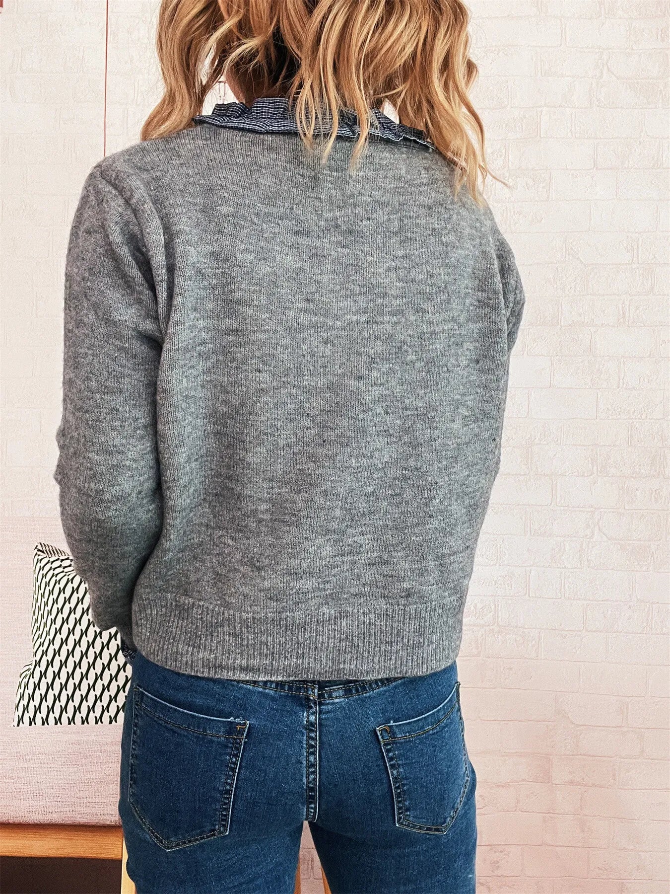 Button Up Long Sleeve Cardigan designed for comfort and style at Lookzlike
