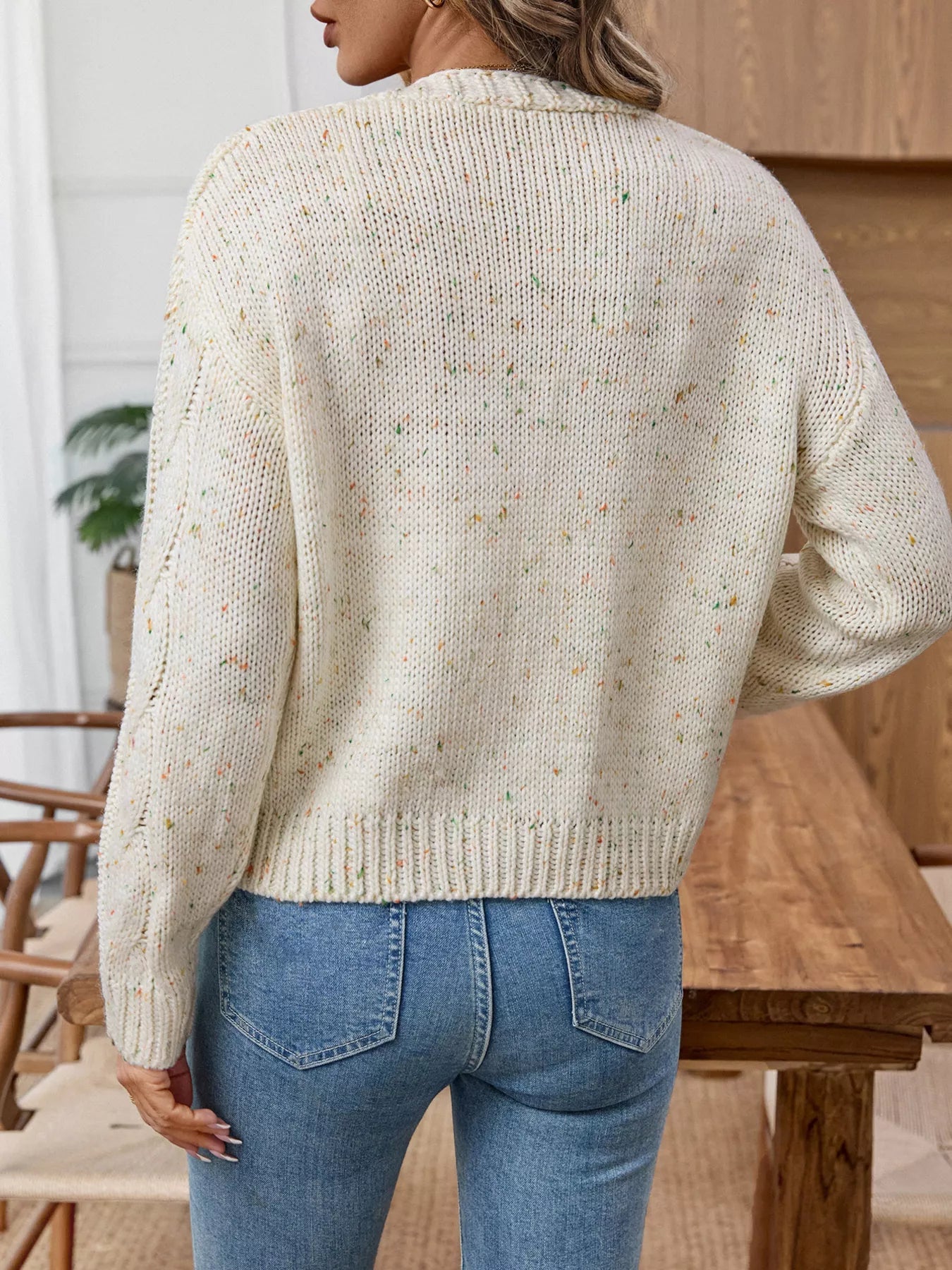 Cable Knit Button - Up Cardigan designed for comfort and style at Lookzlike
