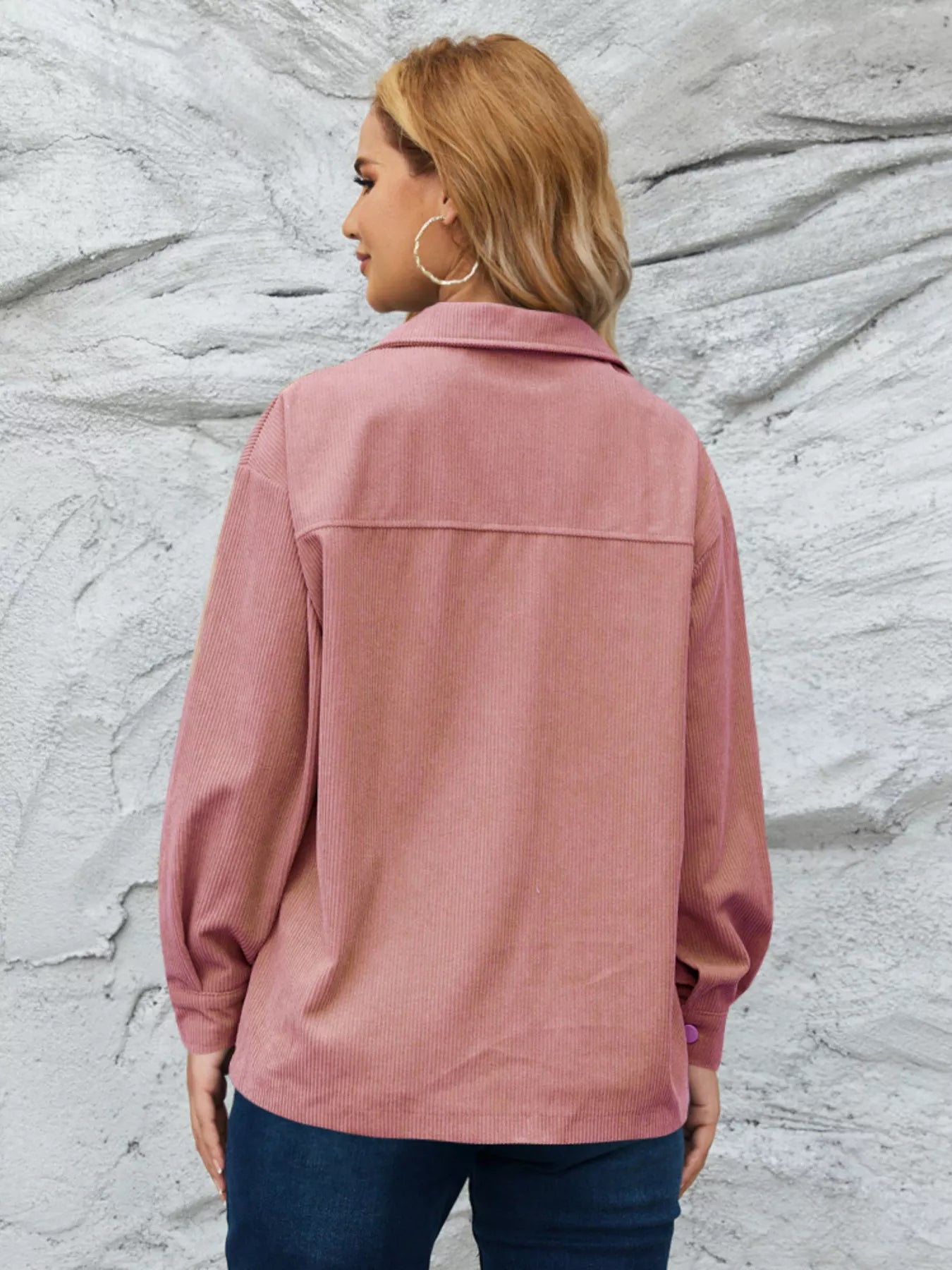 Casual Corduroy Button - Down Jacket designed for comfort and style at Lookzlike