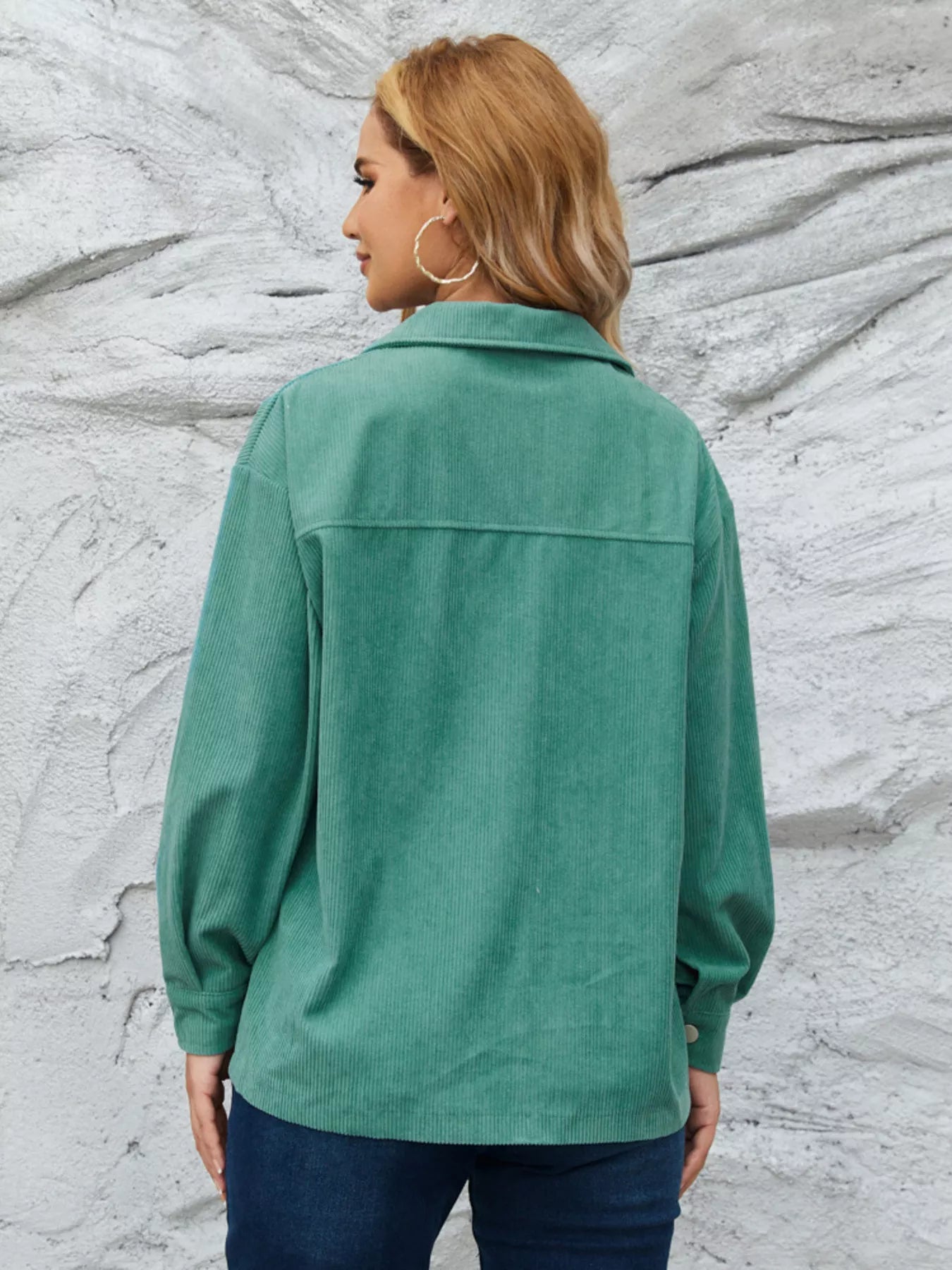 Casual Corduroy Button - Down Jacket designed for comfort and style at Lookzlike