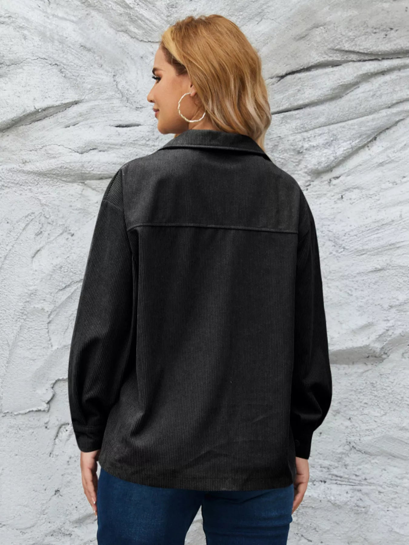 Casual Corduroy Button - Down Jacket designed for comfort and style at Lookzlike