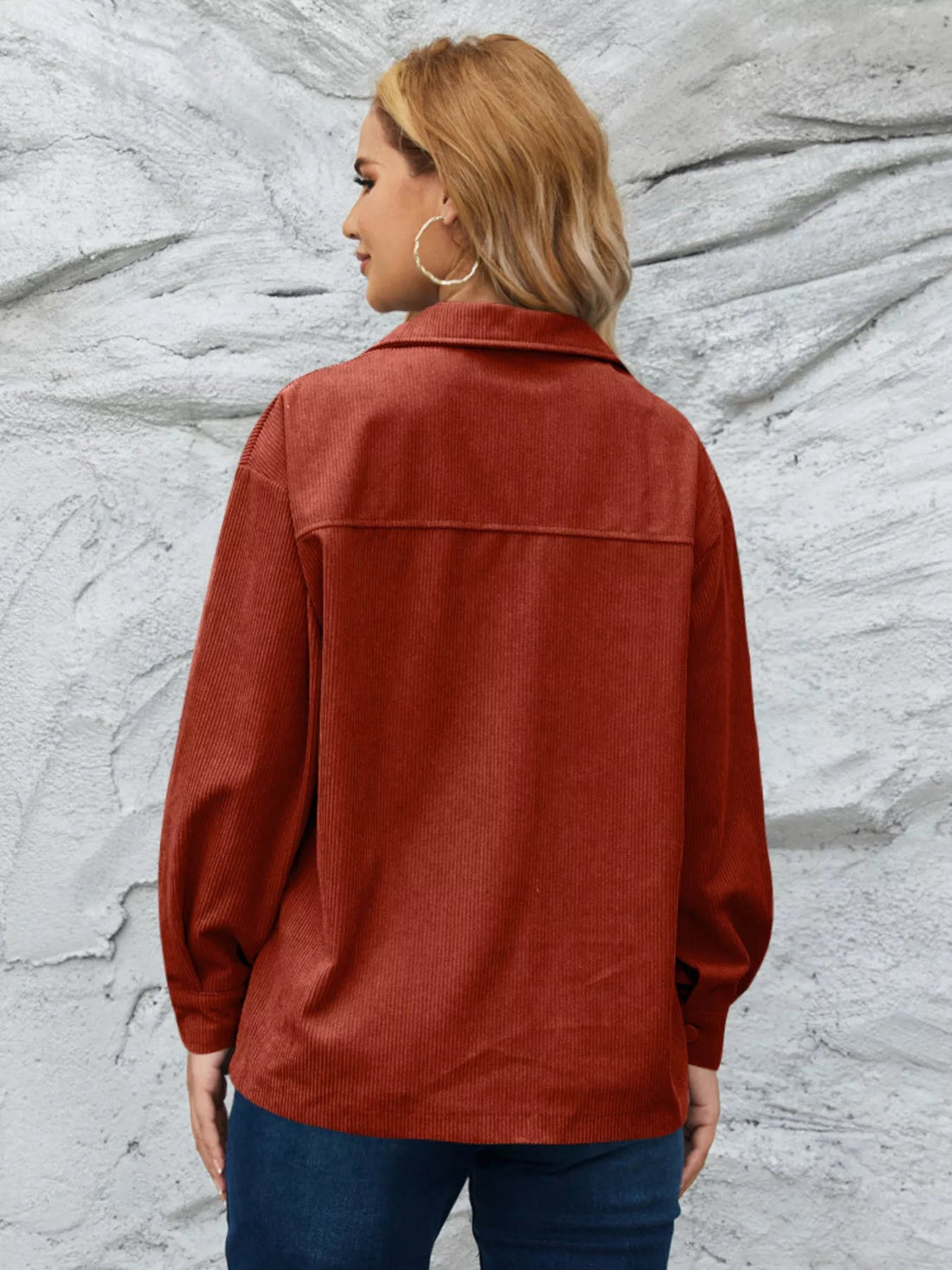 Casual Corduroy Button - Down Jacket designed for comfort and style at Lookzlike