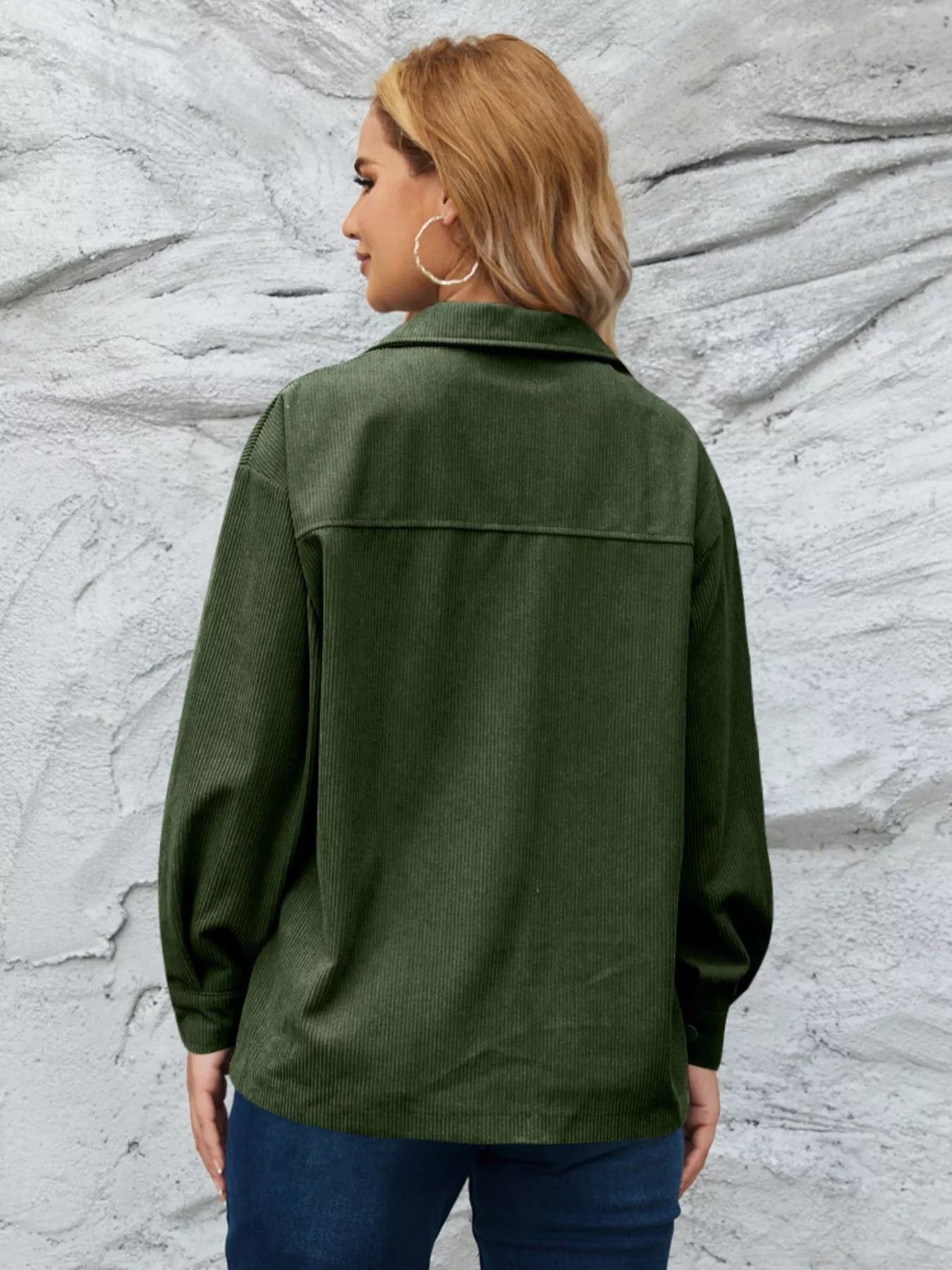 Casual Corduroy Button - Down Jacket designed for comfort and style at Lookzlike