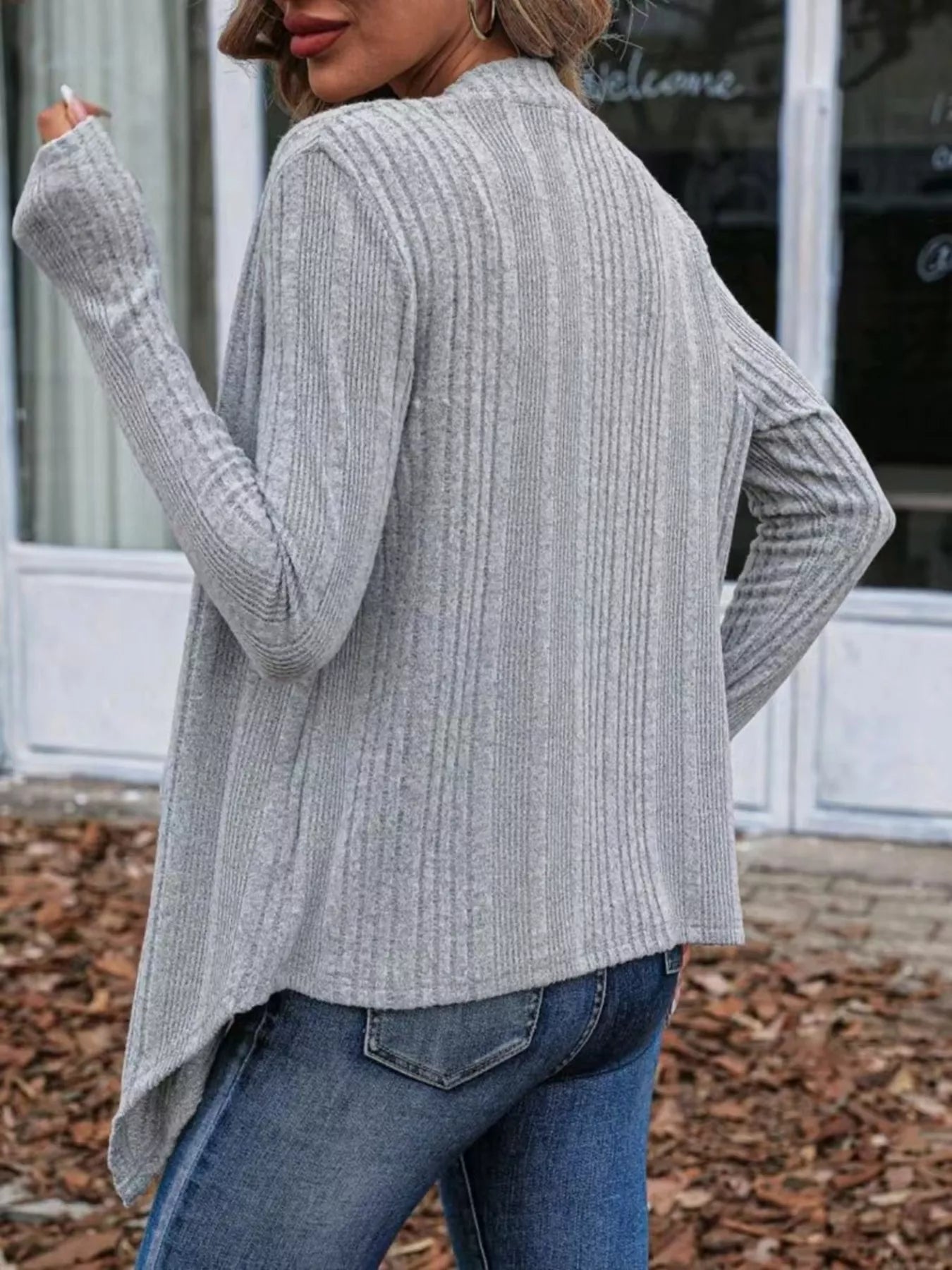Casual Knit Open Front Cardigan designed for comfort and style at Lookzlike