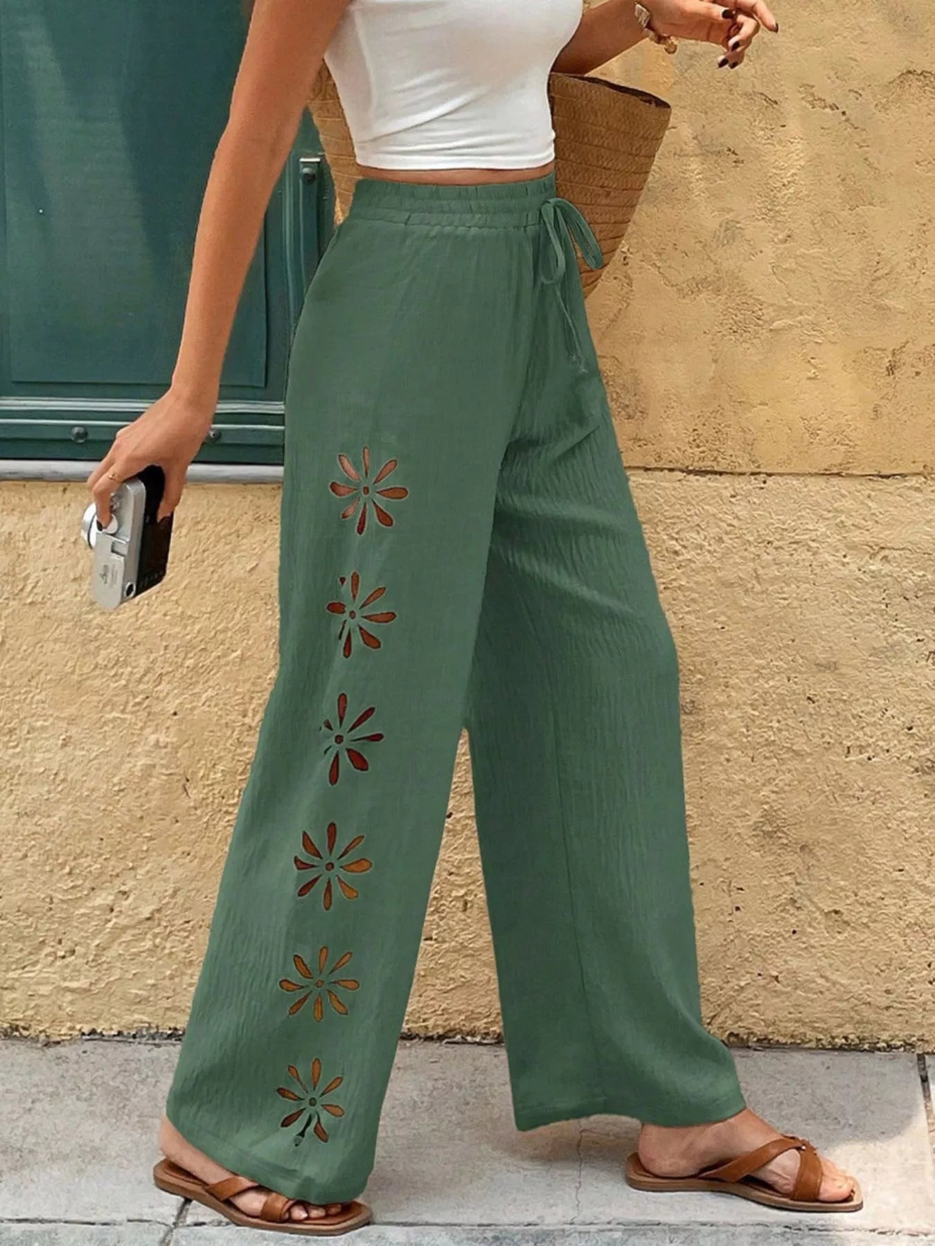 Casual Wide-Leg Pants designed for comfort and style at Lookzlike