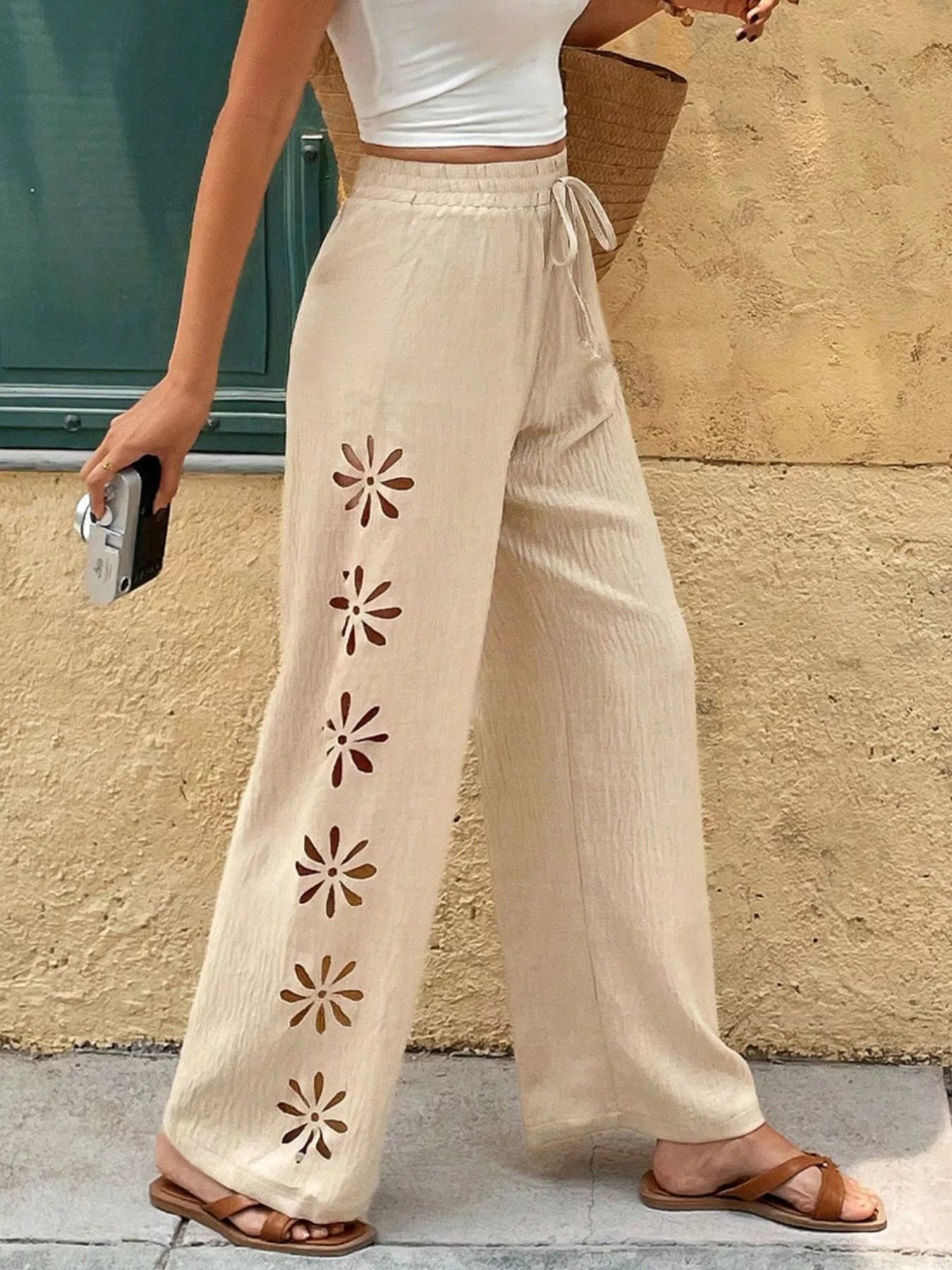Casual Wide-Leg Pants designed for comfort and style at Lookzlike