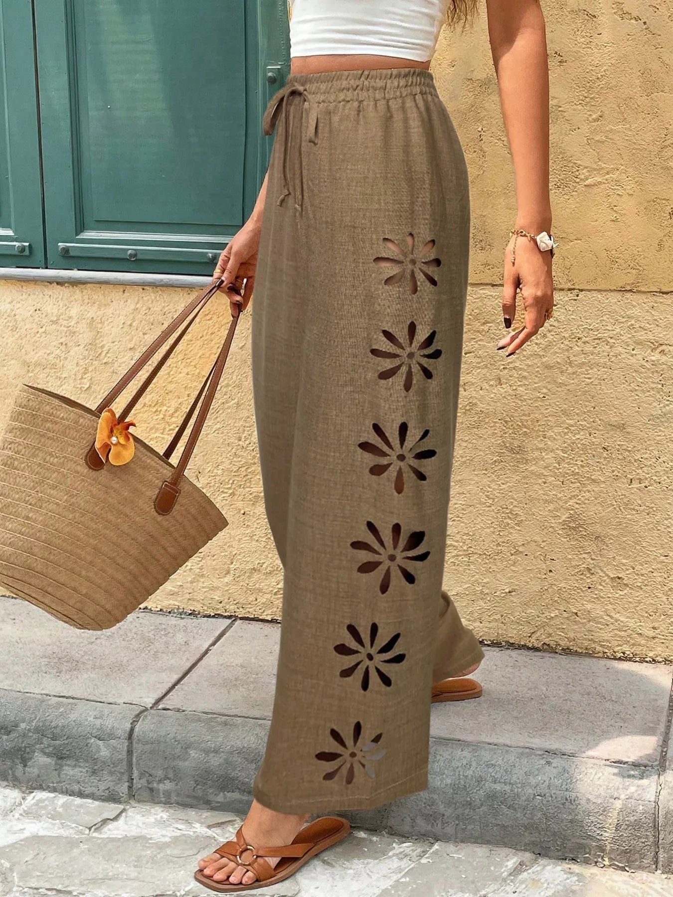 Casual Wide-Leg Pants designed for comfort and style at Lookzlike