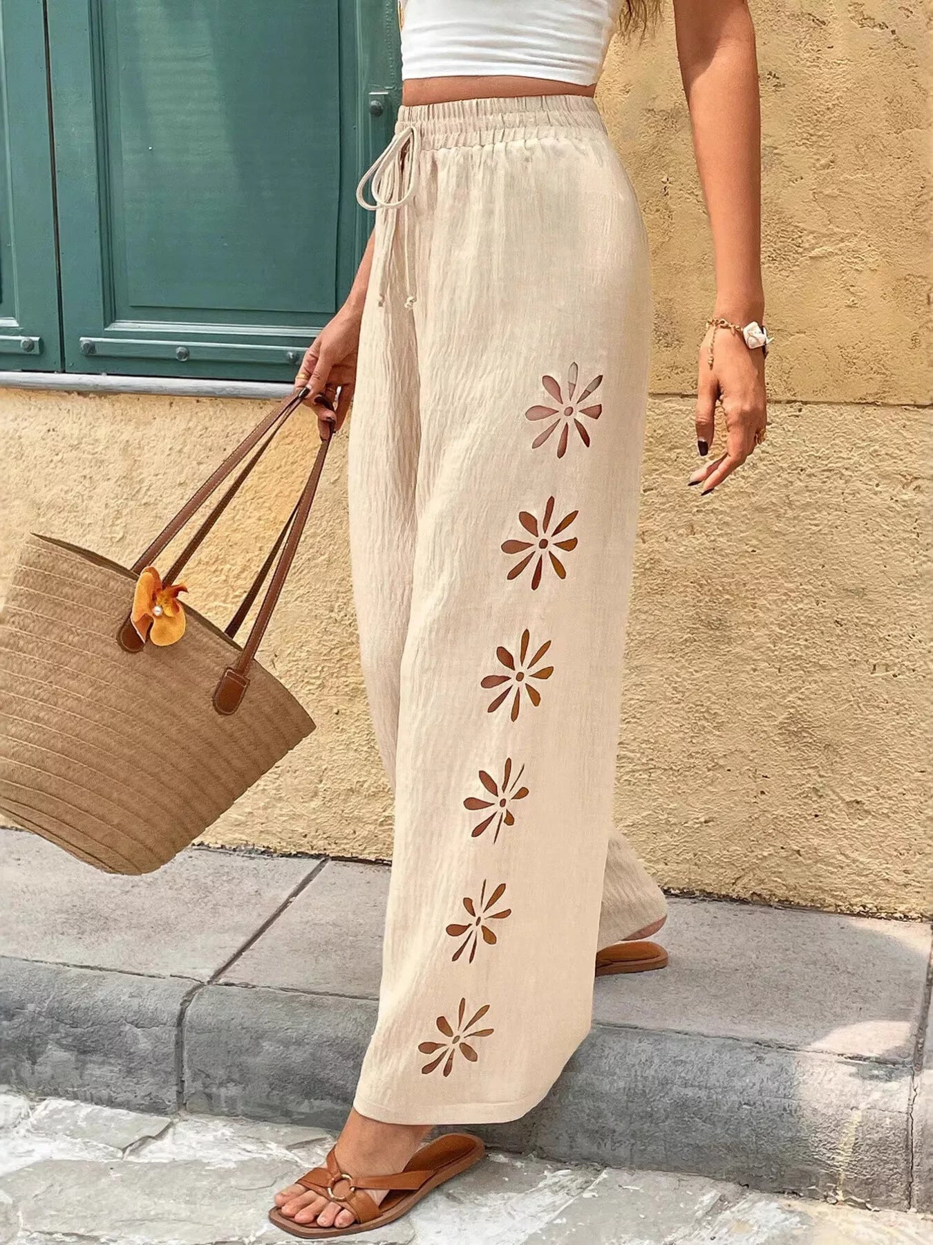 Casual Wide-Leg Pants designed for comfort and style at Lookzlike