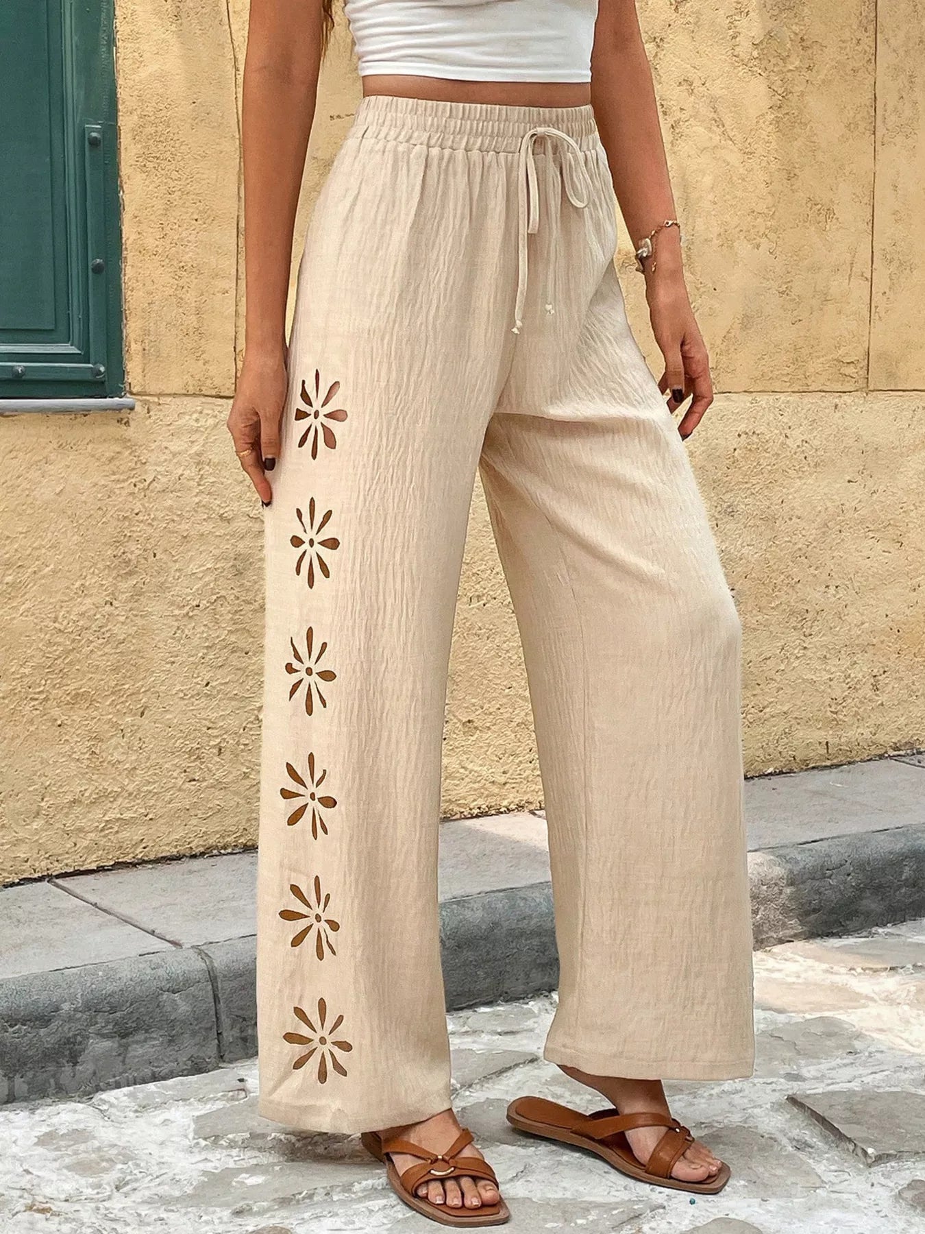 Casual Wide-Leg Pants designed for comfort and style at Lookzlike