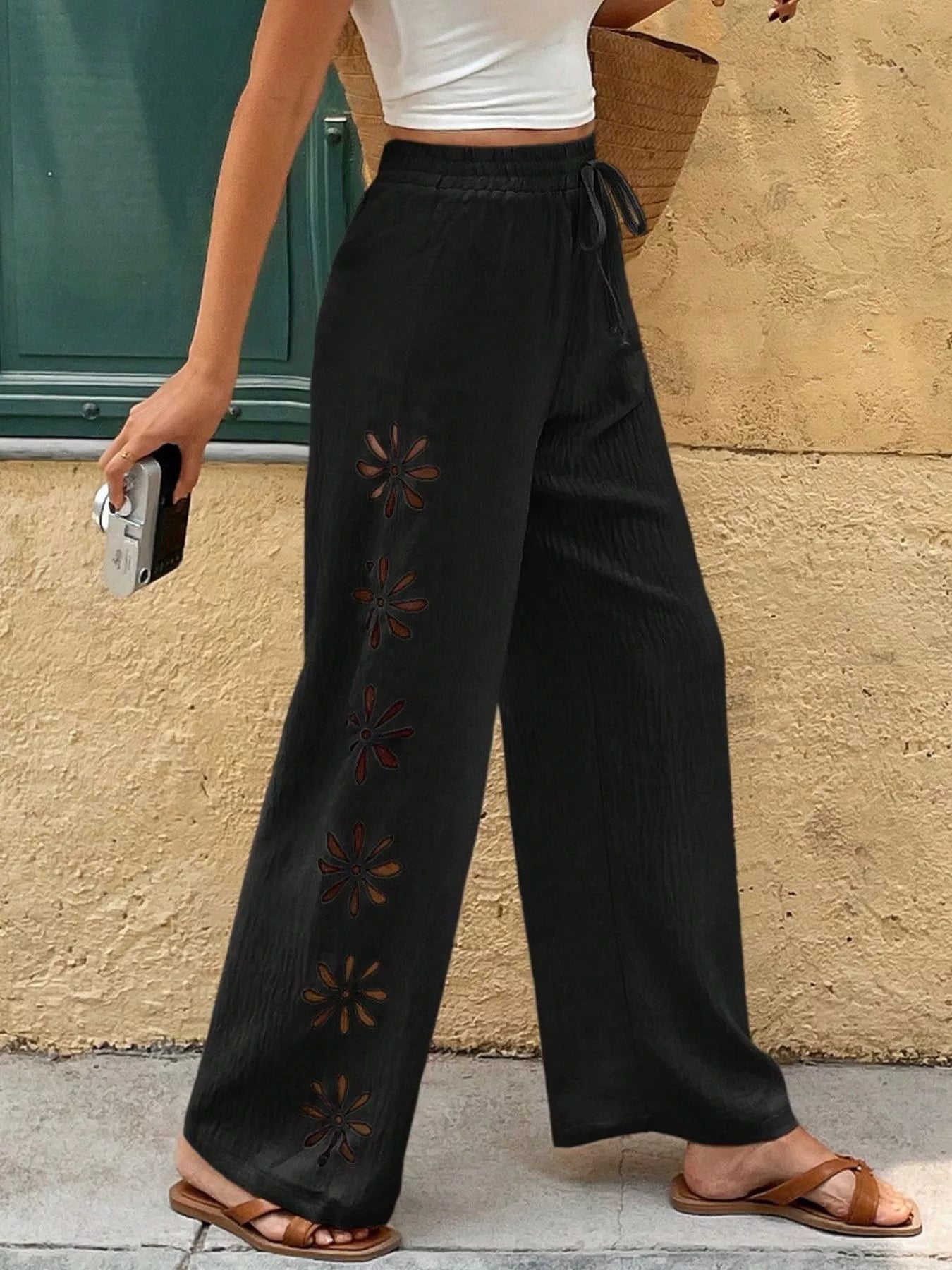 Casual Wide-Leg Pants designed for comfort and style at Lookzlike