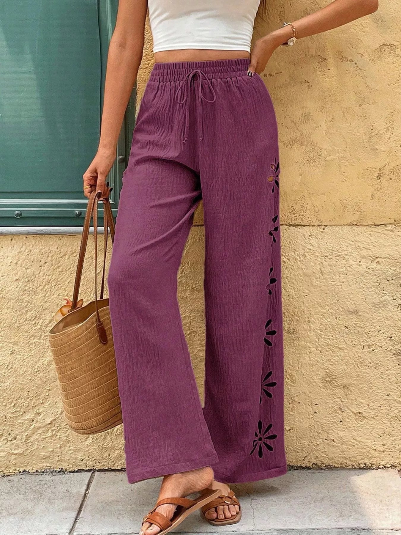 Casual Wide-Leg Pants designed for comfort and style at Lookzlike